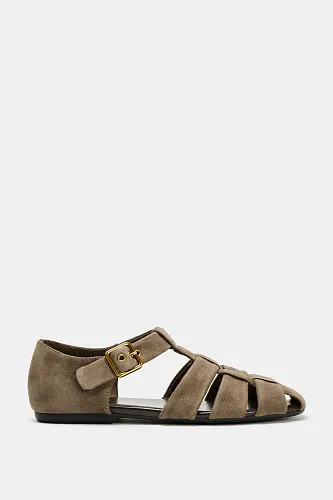Босоножки Zara SUEDE FISHERMAN
