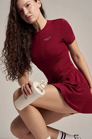 Платье-комбинезон «Body Serve» в бордовом цвете