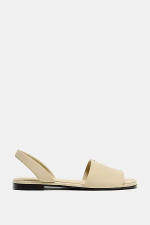 Босоножки Zara LEATHER STRAP FLAT