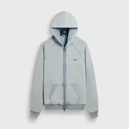 Худи Kith Indigo Fleece Wilder Full Zip Hoodie голубой (Pale Indigo)