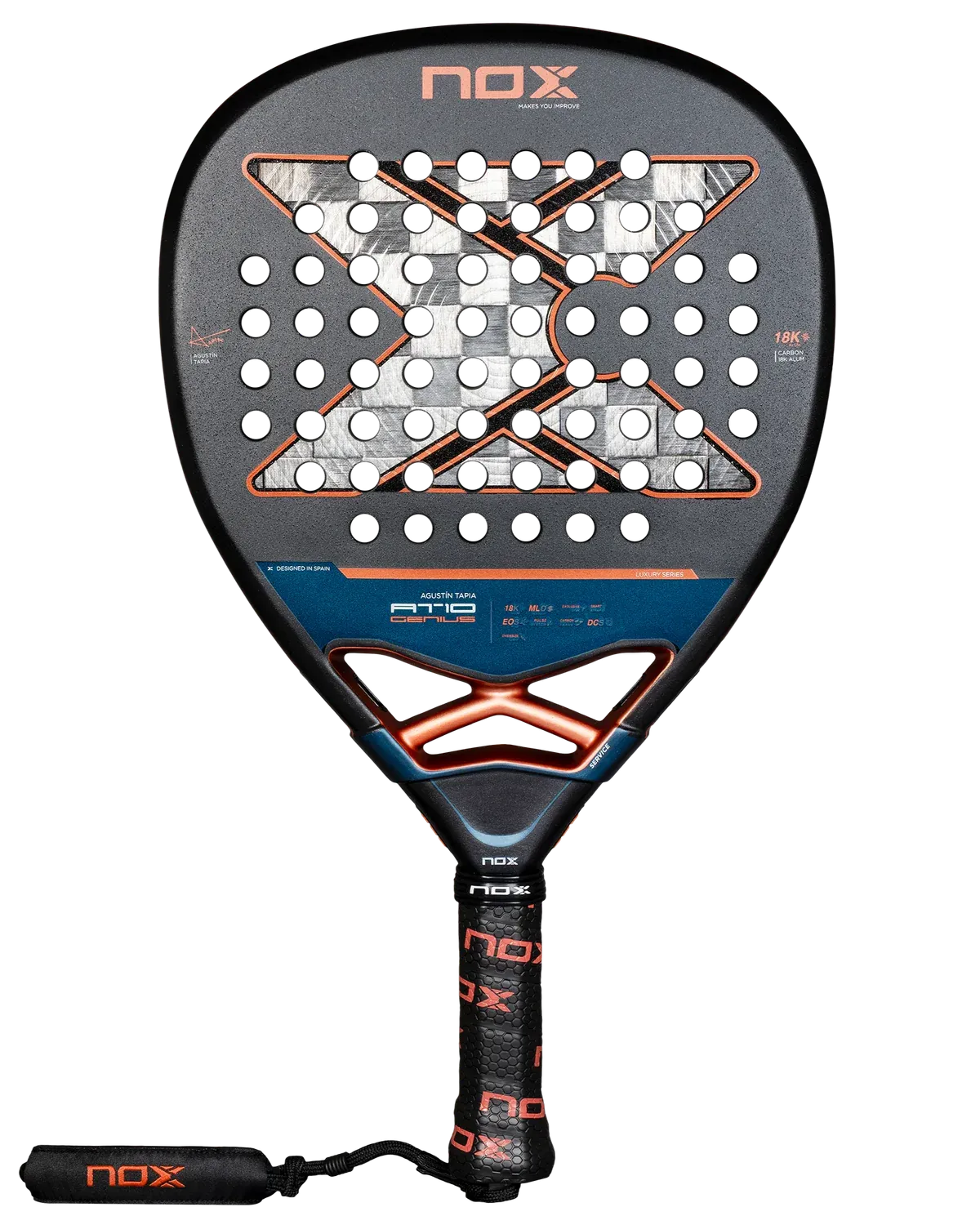 Ракетка для падел Nox AT10 Luxury GENIUS ATTACK 18K Alum 2025 by Agustin Tapia